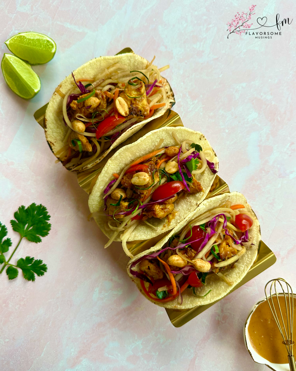 Thai Mexican Taco Fiesta feat. Chicken Satay and Som Tam&nbsp;Salad